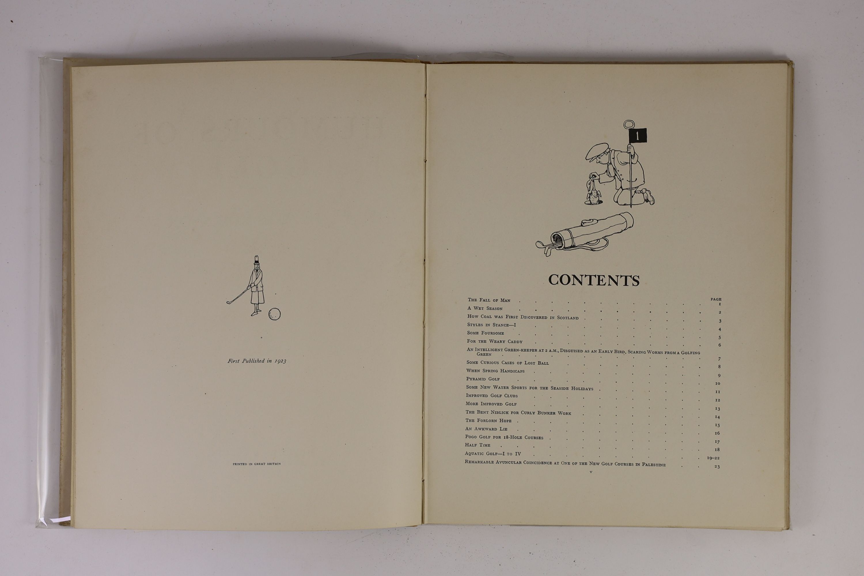 Robinson, W. Heath - Humour of Golf, 1st edition, 4to, original pictorial boards, with 50 illustrations, Methuen & Co., London, 1923